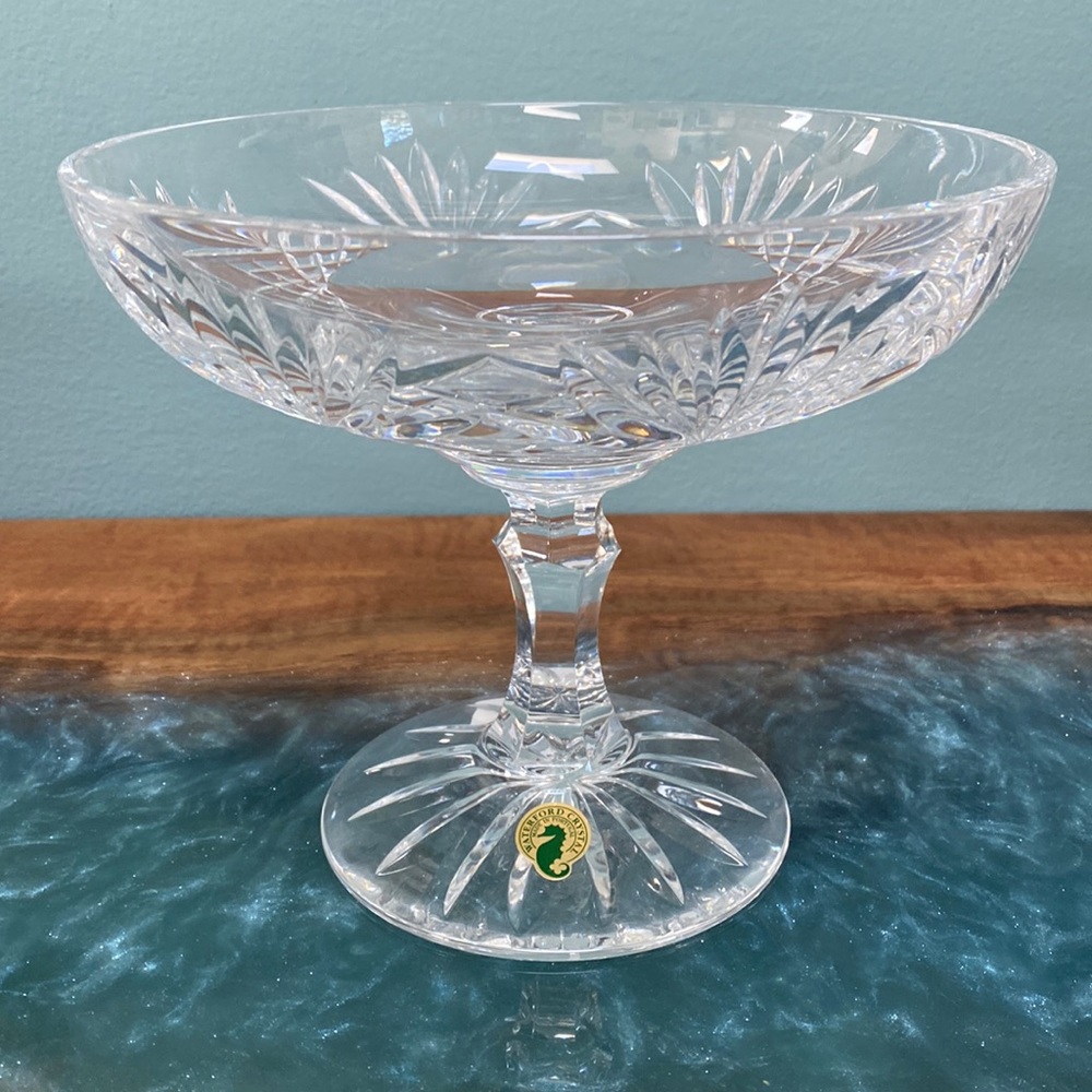Brand New Waterford Crystal 8” Compote in Dorset Pattern
